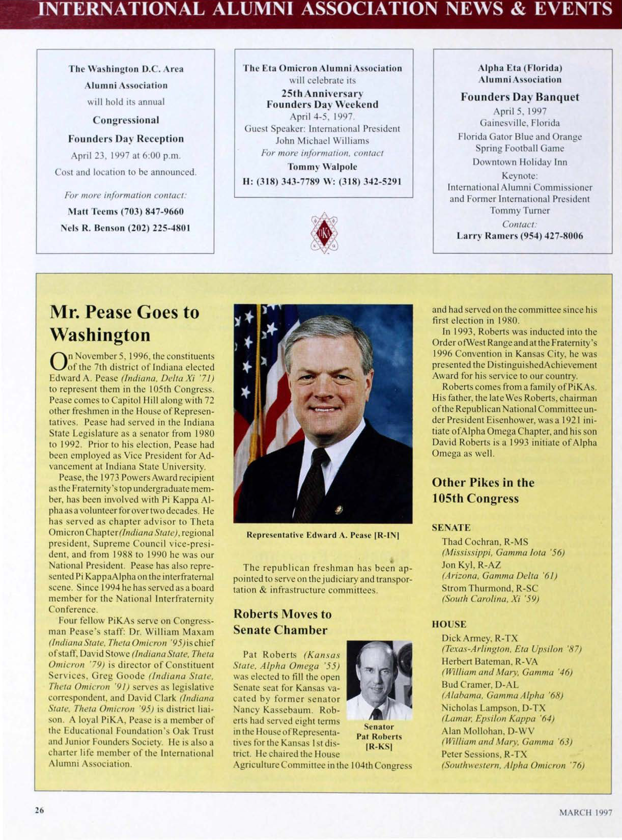 Mr. Pease Goes to Washington